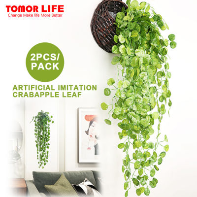 Tomor Life 2ชิ้น/แพ็ค90ซม. เทียม Crabapple Leaf สำหรับแขวนผนังตกแต่ง