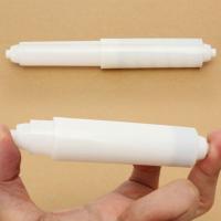 №◊ White Plastic Replacement Toilet Roll Holder Roller Insert Spindle Spring