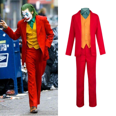Clown Joker Phoenix Arthur Fleck Cosplay Costumes Anime Figure Halloween Costumes Role Playing Clothing Suit Mask Uniform Wig