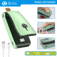 Brifit เครื่องซีลแบบชาร์จได้, 2 in 1 แบบพกพาในครัวเรือน USB คลิปซีลชาร์จ, เครื่องซีลถุงพลาสติก, เครื่องซีลปากถุงขนาดเล็กด้วยความร้อนขนาดเล็ก, การปรับสามเฟือง