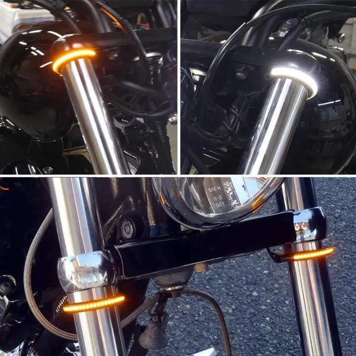 flexible-switchback-dual-color-white-amp-amber-motorcycle-led-fork-turn-signal-drl-daytime-running-light-waterproof