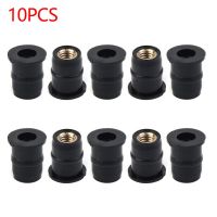 10PCS M5 Rubber Well Nuts Blind Fastener Windshield Windshield Fairing Cowl Fastener Accessories For Motorcycle Nails  Screws Fasteners