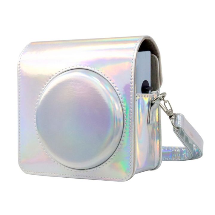 กระเป๋ากล้องหนัง-pu-สำหรับ-fujifilm-instax-polaroid-sq1สี่เหลี่ยมสีสันสดใสฝาครอบเคสป้องกันกล้องพร้อม-tali-bahu