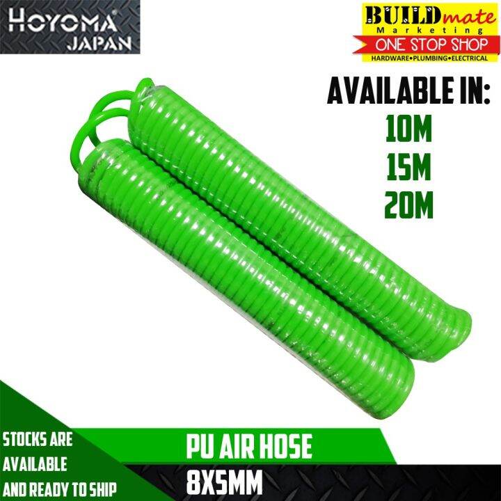 Hoyoma PU Coil Spring Telephone Air Hose for Air Compressor 8x5mm ...