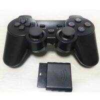 （HOT）PS2 จอยสติ๊กเกมคอนโซล 3D ที่จับสั่นไร้สายโดยไม่ชักช้า Gamecontrollers ด้ามจับ