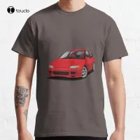 Civic Eg Hatch Red Classic Civic Eg Hondacivic Civiceg Civic92 Eg5 Eg6 Vti Tshirt Cotton Tee Shirt