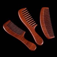 ✗✥✺ Handmade Wooden Comb Natural Sandalwood Wide Fine Teeth Hair and Beard Combs Anti Static No Snag Head Brush