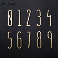 【LZ】﹍  DIY 7cm Number Letter 0 to 9  Golden Brass Number Decorative Wall Letters Symbols Personalize House Door Address Signs