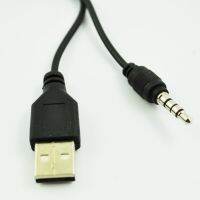 สีดำ USB ประเภทถึง3.5สายเสียบมม. เสียงสายสำหรับข้อมูล Mp4 MP3