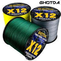 GHOTDA Sea Fishing Strong PE X12 Braided Fishing Line 300M 500M 1000M 12 Strands 25lb~120LB Original Fishing Line Fishing Lines