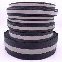 5 Yards 10Mm 15Mm 20Mm 25Mm 50Mm Safety Hitam Perak Reflektif Menjahit Kain tali Rompi Anyaman