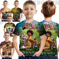 Encanto Tshirt For Kids Shirts Cartoon Fashion Boy  Movies Daily Short Sleeve Baby Casual Tops