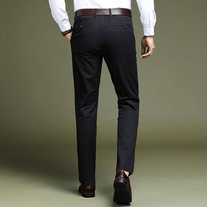 junpinmingbo-กางเกงสูทธุรกิจทางการ-ceo-กางเกงบางพอดีสำนักงานทำงานผ้าฝ้ายเนื้อนุ่มระบายอากาศได้ดีเสื้อผ้าลำลอง