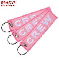 3 PCS/LOT Fashion Crew Keychain for Aviation Keychains llaveros Luggage Tag Embroidery Crew Key Ring Chain for Christmas Gifts