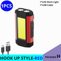 2pcs COB Work Light with Magnet 3200mah LED Flashlight Camping Lamp IPX6 Waterpoof Torch USB Rechargeable Lantern as