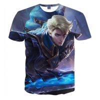 2023 newmobile Legends HERO alucard 3D พิมพ์เสื้อยืดกราฟิก