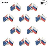 10pcs a Lot Australia and Russia Flag Lapel Pin Flag badge Brooch Pins Badges Fashion Brooches Pins