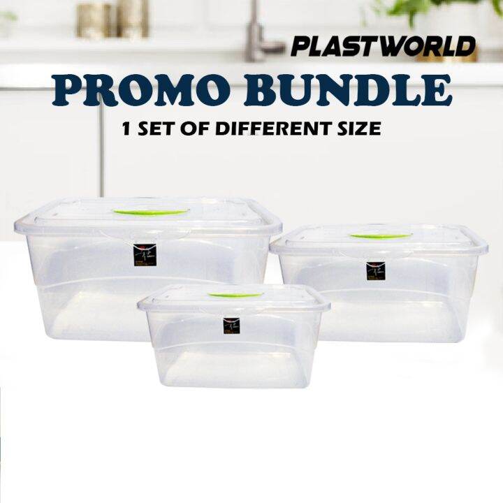 Multipurpose Storage Box w/ Handle (Bundle of 3 Sizes) Lazada PH