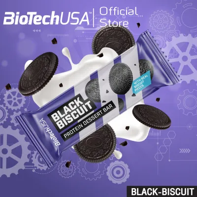 BioTechUSA Protein Dessert Bar 50g-Black biscuit โปรตีนขนม บาร์-รสแบล็ค บิสกิส (ขนมให้โปรตีนสูง)