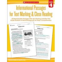 English original informational passports for text marking &amp; close reading: Grade 4 American Xuele primary school fourth grade deep reading skills workbook