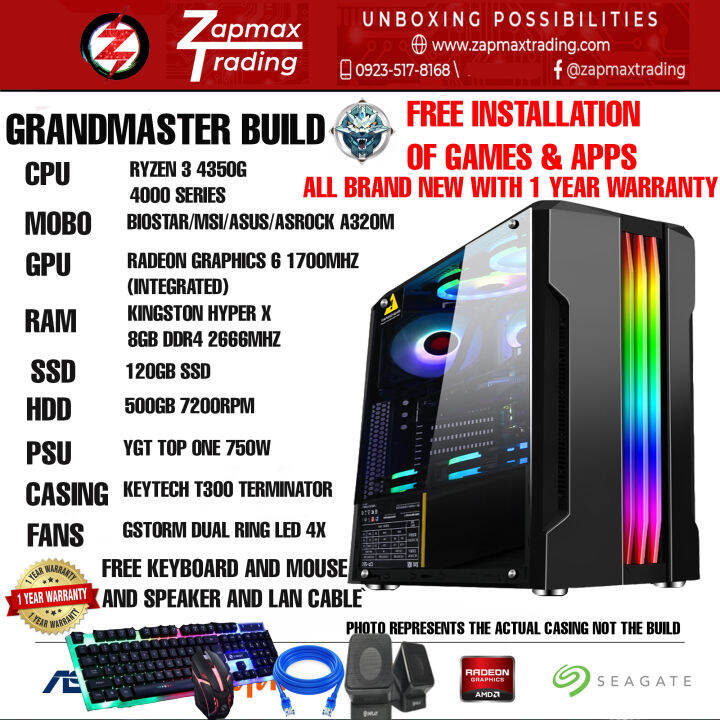 AMD RYZEN 3 4350G BUILD (BRAND NEW) / GAMING DESKTOP COMPUTER / WITH