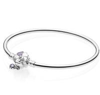 Authentic 925 Sterling Silver Wildflower Meadow Floral Clasp Smooth celet Bangle Fit Women Bead Charm Diy Jewelry