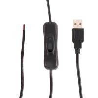 PYPE 5V 1M สายแจ็คตัวผู้มีสวิตช์ USB 2.0ขยายเส้นลวดชาร์จสายไฟ USB