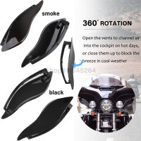 Motorcycle Adjustable Windshield Side Wing Windshield Air Deflector For Harley Electra Glide Tri Glide Street Glide 2014-2020