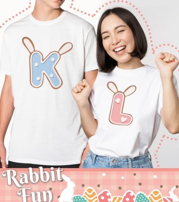 เสื้อยืดลาย อักษร K และ L Rabbit ผ้า Tk บางเบา สวมใส่ สบาย ไม่ยืด ไม่ย้วย สีสันสดใส