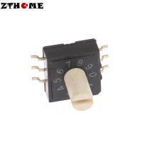 1Pcs RM3HAF 10 Rotary Dial Switch 10 0 9 Coding Switch Patch 3:3 With Handle New and high quality Dropship