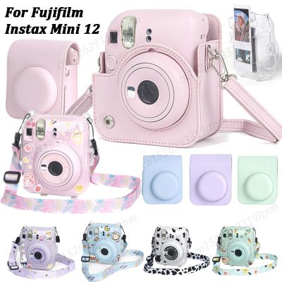 สำหรับ Fujifilm Mini เคสกล้องสำเร็จรูปแบบฟิล์ม12นิ้วปลอกซิลิโคนกระเป๋าหนัง PU สำหรับ Fujifilm Instax Mini 12ถุงพร้อม Tali Bahu