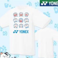 Yonex เสื้อยืดลายอักษรจีนแบดมินตัน YY ใหม่ชุดแข่งขันกีฬาแขนสั้นสำหรับทั้งหญิงและชายระบายอากาศได้ดีแห้งเร็วหลวมและใส่สบายเกมเจอร์ซีย์