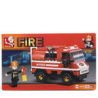 ProudNada Toys ของเล่นเด็กชุดตัวต่อเลโก้รถดับเพลิง Sluban FIRE 133 PCS B0276