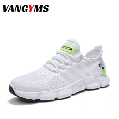 New Mens Flat Sports Shoes Fashion Soft Bottom Running Shoes Elastic Mesh Outdoor Breathable Walking Mens Shoes