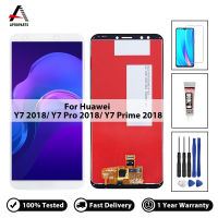 ต้นฉบับสำหรับหัวเว่ย Y7 2018 Y7 Pro 2018จอแสดงผล LCD Touch Screen สำหรับหัวเว่ย Y7นายกรัฐมนตรี2018จอแอลซีดี100% ทดสอบส่วนทดแทนไม่มีพิกเซลตาย + เครื่องมือ