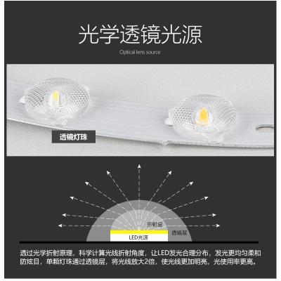 2023 โคมไฟพัดลมแขวน LED โคมไฟเพดานแบบพิเศษเปลี่ยนวงกลมโคมไฟเปลี่ยนแสงแผ่นโคมไฟไส้โคมไฟแหล่งกำเนิดแสงแม่เหล็กในครัวเรือน