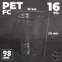 [ยกลัง] แก้วพลาสติก FPC PET FC - 16oz. Ø98 1,000ใบ/กล่อง