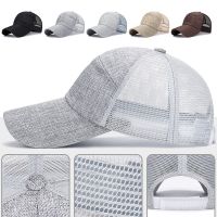 2022 Summer Men 39;s Caps Mesh Baseball Cap For Men Solid Sports Hat Sunhat Breathable Hip Hop Baseball Hats Fashion Long Brim Cap
