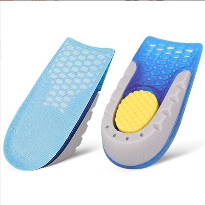 【jw】✹○☃  Altura interna de silicone aumentando palmilhas sapatos invisíveis inserção elevação 1-3cm crescente sola alívio calcanhar spur dor