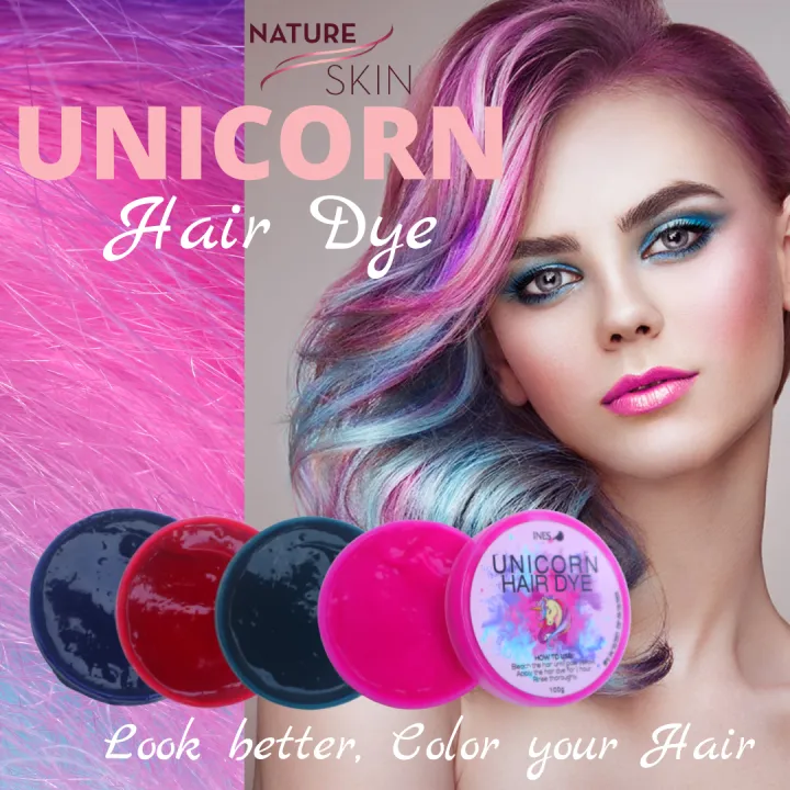 NATURE SKIN ] UNICORN HAIR DYE Hair Color Safe for All Ages Bleach Hair  Until Pale Yellow
