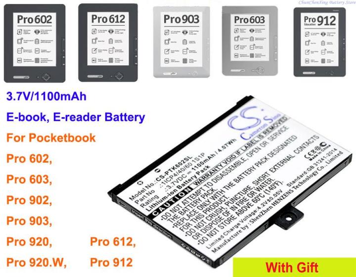 cameron-sino-1100mah-e-reader-battery-for-pocketbook-pro-602-603-612-902-903-912-920-920-w-led-strip-lighting