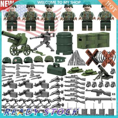 Mini Figure Blocks Bricks USA Army Soldier WW2 Set US Military Base Mini Figures Building