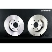 RUNSTOP รันสตอป brake disc จานเบรคหน้า แบบเรียบ ขนาดเดิม 275mm NISSAN รุ่น NAVARA 4X2,NP300 2015 เบรก