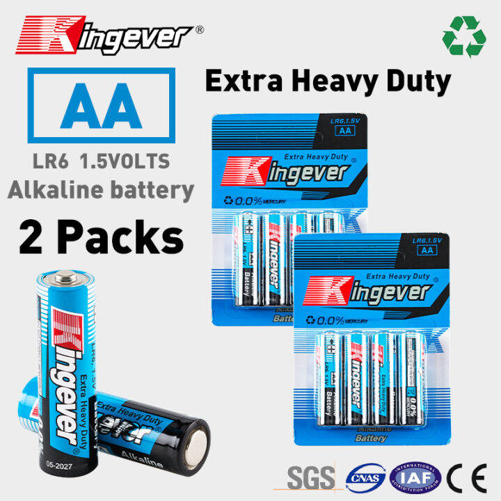 Kingever Extra Heavy Duty AA LR6 Alkaline Battery 4pcs/pack Lazada PH