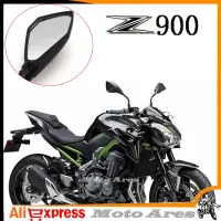 สำหรับ Kawasaki 2017กระจกมองข้าง10มม. Spion Motor รถสกู๊ตเตอร์จักรยานยนต์หนึ่งคู่ Bs1กระจกมองหลังสีดำ