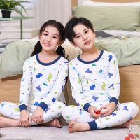 Boys Pajamas Pyjama Kids Cotton Pajama Sets Toddler Sleepwear Children Nightwear Long Sleeve Autumn Winter Green Pjs Nightwear