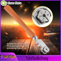 【ลดล้างสต๊อก】Glass Six Wheel Glass Cutter Cutting 130 มม.หกล้อที่ตัดกระจกหัตถกรรมชุดเครื่องมือมีด้ามจับไม้