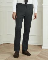 WARDROBE MINISTRY - กางเกงสแล็ค Club Slim-Fit Herringbone Wool-Blend Trousers in Dark Grey