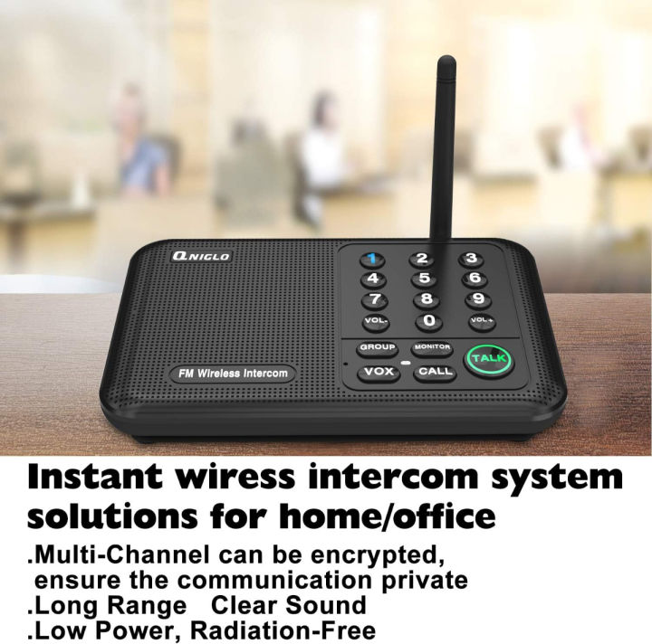 qniglo-intercoms-wireless-for-home-5280-feet-long-range-wireless-intercom-system-for-house-10-channels-intercoms-system-for-business-room-to-room-intercom-system-with-monitor-for-elderly-ld666-3p
