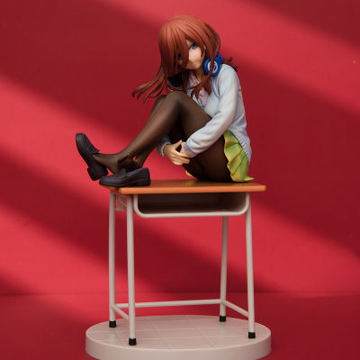 อะนิเมะ Kotobukiya Quintessential Quintuplets Miku Nakano 19ซม. PVC Action Figure ของเล่นสาวบนโต๊ะ Collection ตุ๊กตา